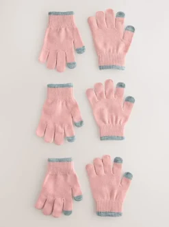 Roze - 3 paar magic handschoenen (3-16jaar)