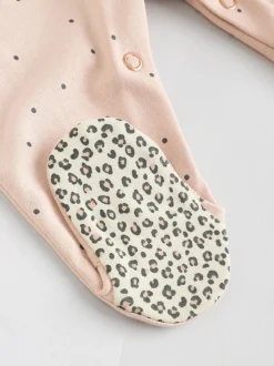 Roze - 3 Pack Baby slaappakjes met bijpassende tulbanden (0mnd-2jr)