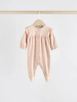 Roze - 3 Pack Baby slaappakjes met bijpassende tulbanden (0mnd-2jr)