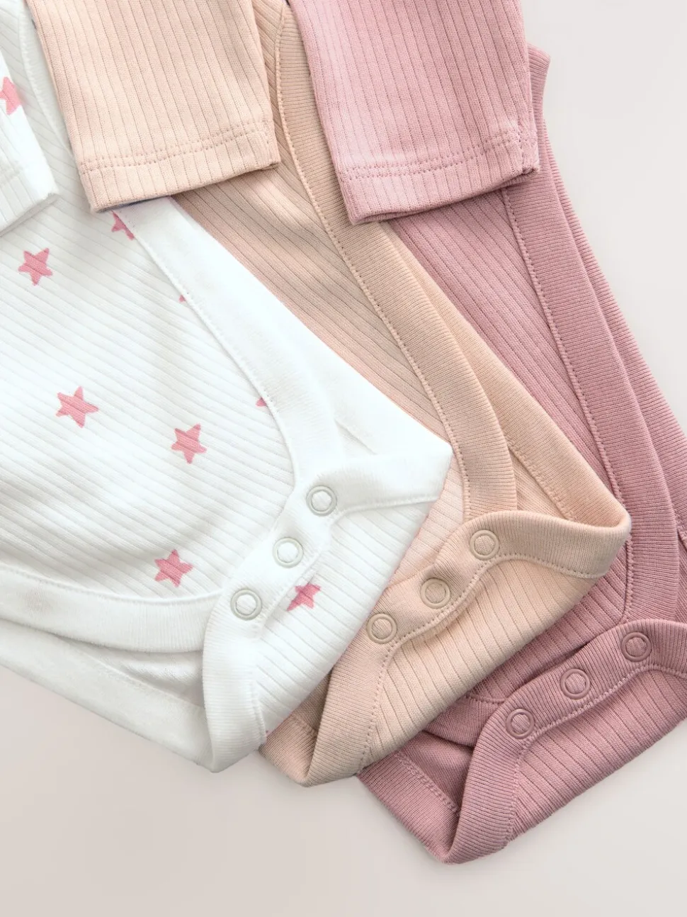 Roze - 3 Pack Hip Dysplasia Long Sleeve Baby Bodysuits