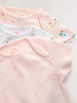 Roze - 3 Pack Hip Dysplasia Short Sleeve Baby Bodysuits