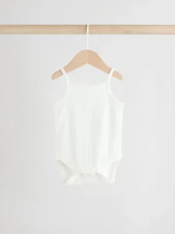Roze - 5 Pack Vest Pointelle Baby Bodysuits