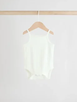Roze - 5 Pack Vest Pointelle Baby Bodysuits