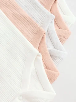 Roze - 5 Pack Vest Pointelle Baby Bodysuits