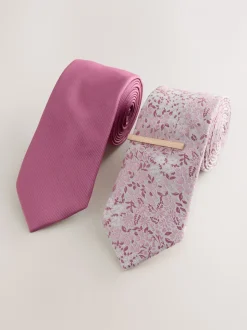Roze - 2 stropdassenpakket
