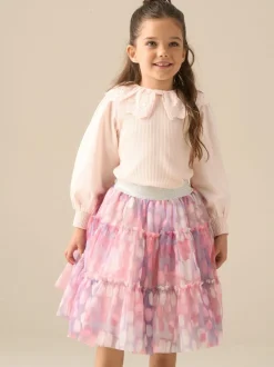 Roze - Angel & Rocket Elise Bow Collar Long Sleeve Blouse