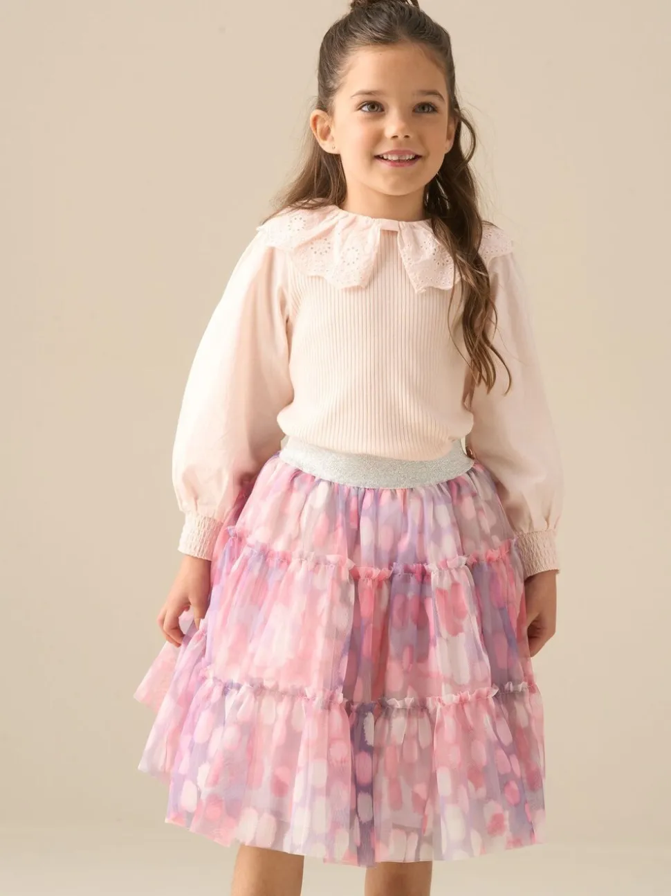 Roze - Angel & Rocket Elise Bow Collar Long Sleeve Blouse