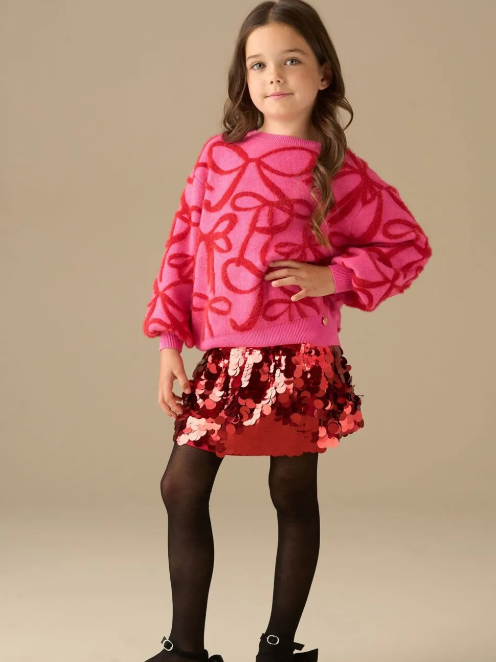 Roze - Angel & Rocket Livia Bow Eyelash Jumper