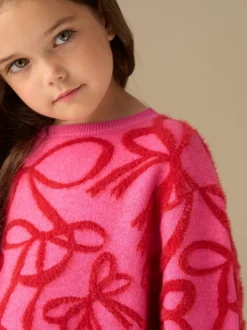 Roze - Angel & Rocket Livia Bow Eyelash Jumper