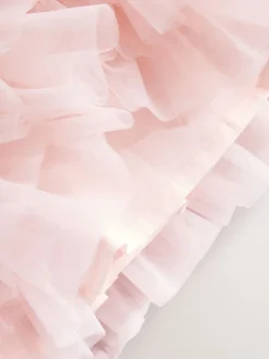 Roze - Babyjurk met lange mouwen en tutu (0mnd-2jr)