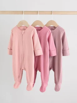Roze - Babypyjama's met tweewegrits (0-2jr)