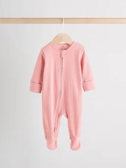 Roze - Babypyjama's met tweewegrits (0-2jr)