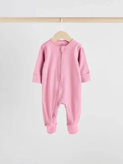 Roze - Babypyjama's met tweewegrits (0-2jr)
