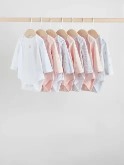 Roze - Babyrompertjes met lange mouwen