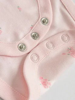 Roze - Babyrompertjes met lange mouwen
