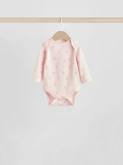 Roze - Babyrompertjes met lange mouwen