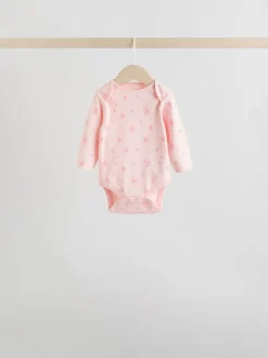 Roze - Babyrompertjes met lange mouwen