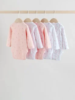 Roze - Babyrompertjes met lange mouwen