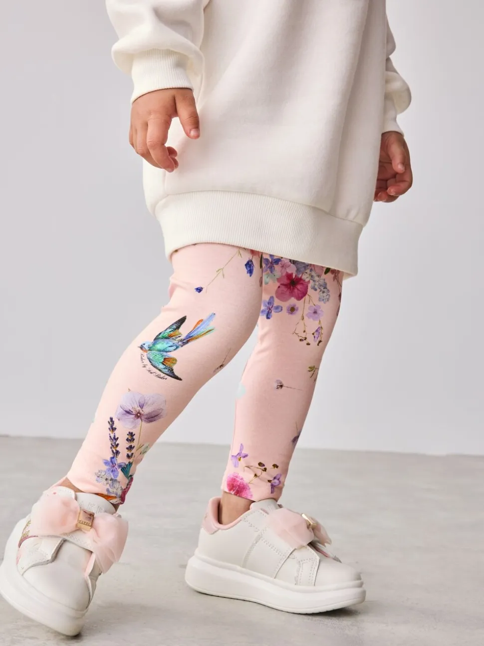 Roze - Baker by Ted Baker 2 -delige lange sweatset met strik en bloemenleggings