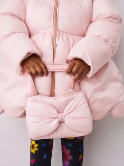 Roze - Baker by Ted Baker Regenbestendige gewatteerde jas met geschulpte rand en afneembare tas