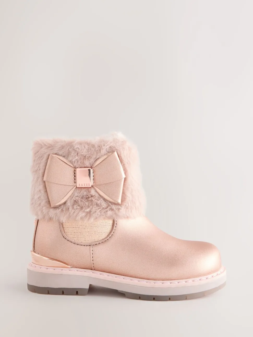 Roze - Baker by Ted Baker - Meisjeslaarzen met imitatiebont en strik