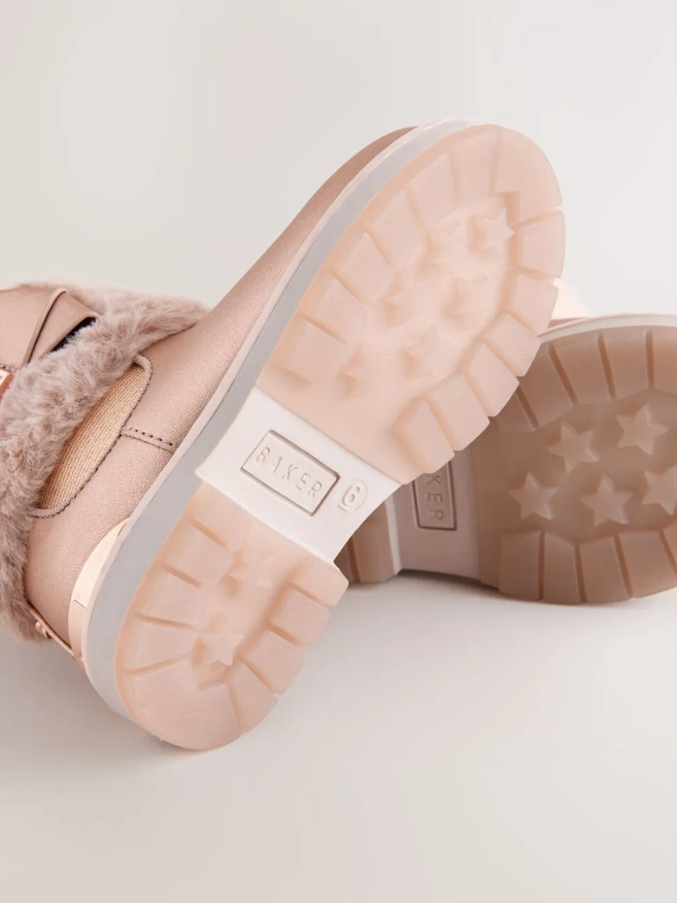 Roze - Baker by Ted Baker - Meisjeslaarzen met imitatiebont en strik