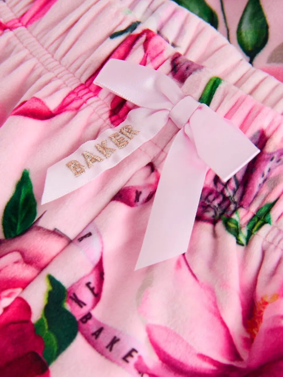 Roze - Baker by Ted Baker Floral Fleece Pyjamas Set 2 Piece