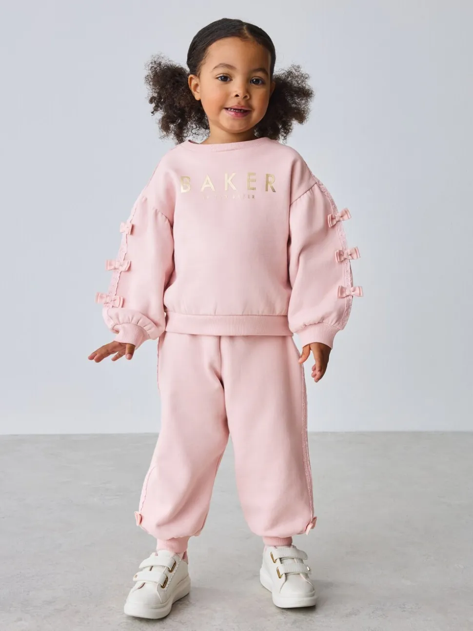 Roze - Baker by Ted Baker Blue 2 Piece Side Bow Detail Sweat & Joggers Set
