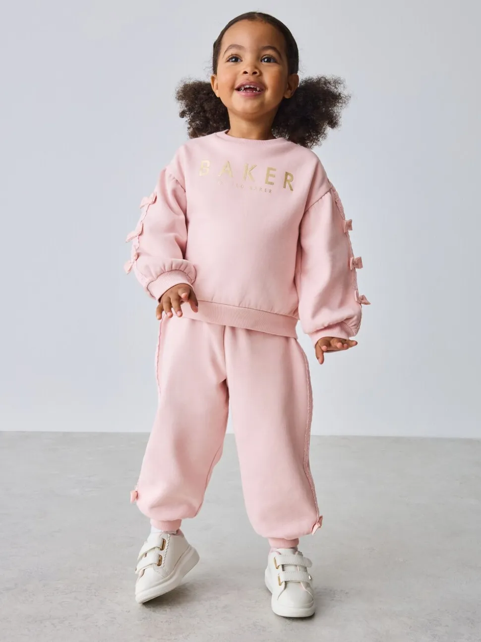Roze - Baker by Ted Baker Blue 2 Piece Side Bow Detail Sweat & Joggers Set
