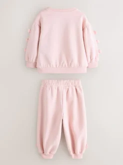 Roze - Baker by Ted Baker Blue 2 Piece Side Bow Detail Sweat & Joggers Set