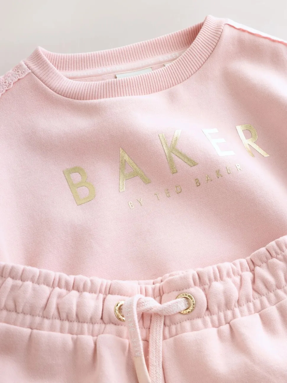 Roze - Baker by Ted Baker Blue 2 Piece Side Bow Detail Sweat & Joggers Set