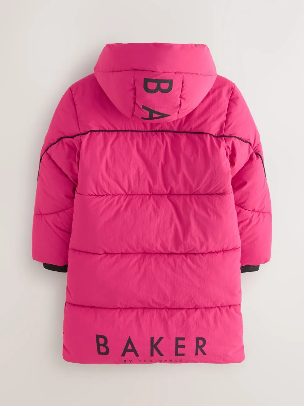 Roze - Baker by Ted Baker meisjes regenbestendige gewatteerde lange jas