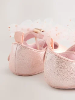 Roze - Baker by Ted Baker babyslofjes met strik voor meisjes