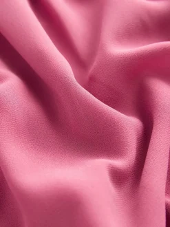 Roze - Blouse met lange mouwen en ruches (3-16jr)