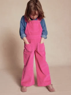 Roze - Boden Frill Dungarees