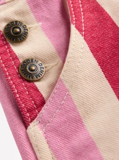 Roze - Boden korte tuinbroek met hartvormige zak