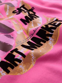 Roze - Cotton Rich Fruit Art Graphic Longsleeve Crewneck Sweatshirt