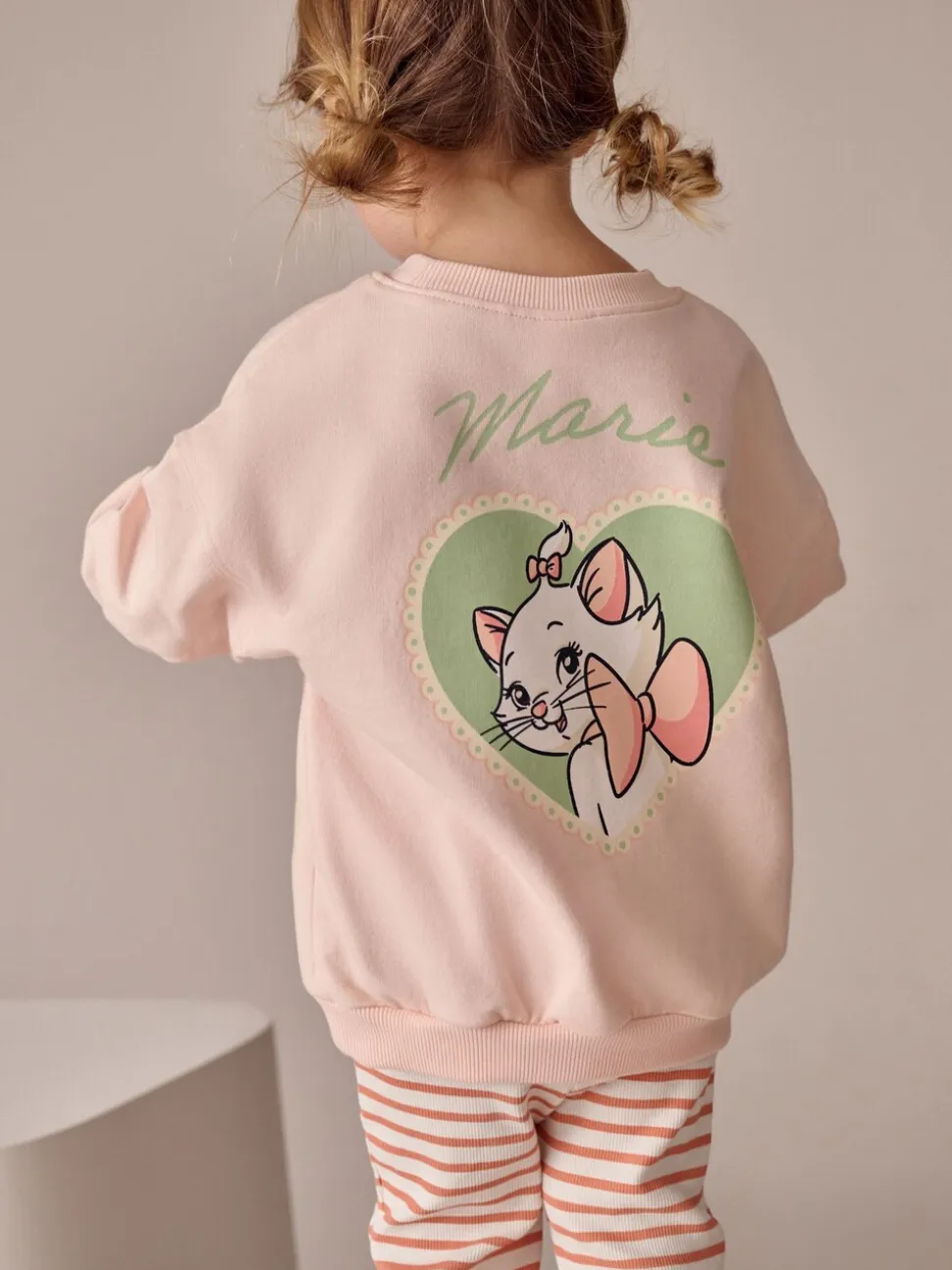 Roze - Disney Aristocats Marie top met lange mouwen en legging set (3mnd -7jr)