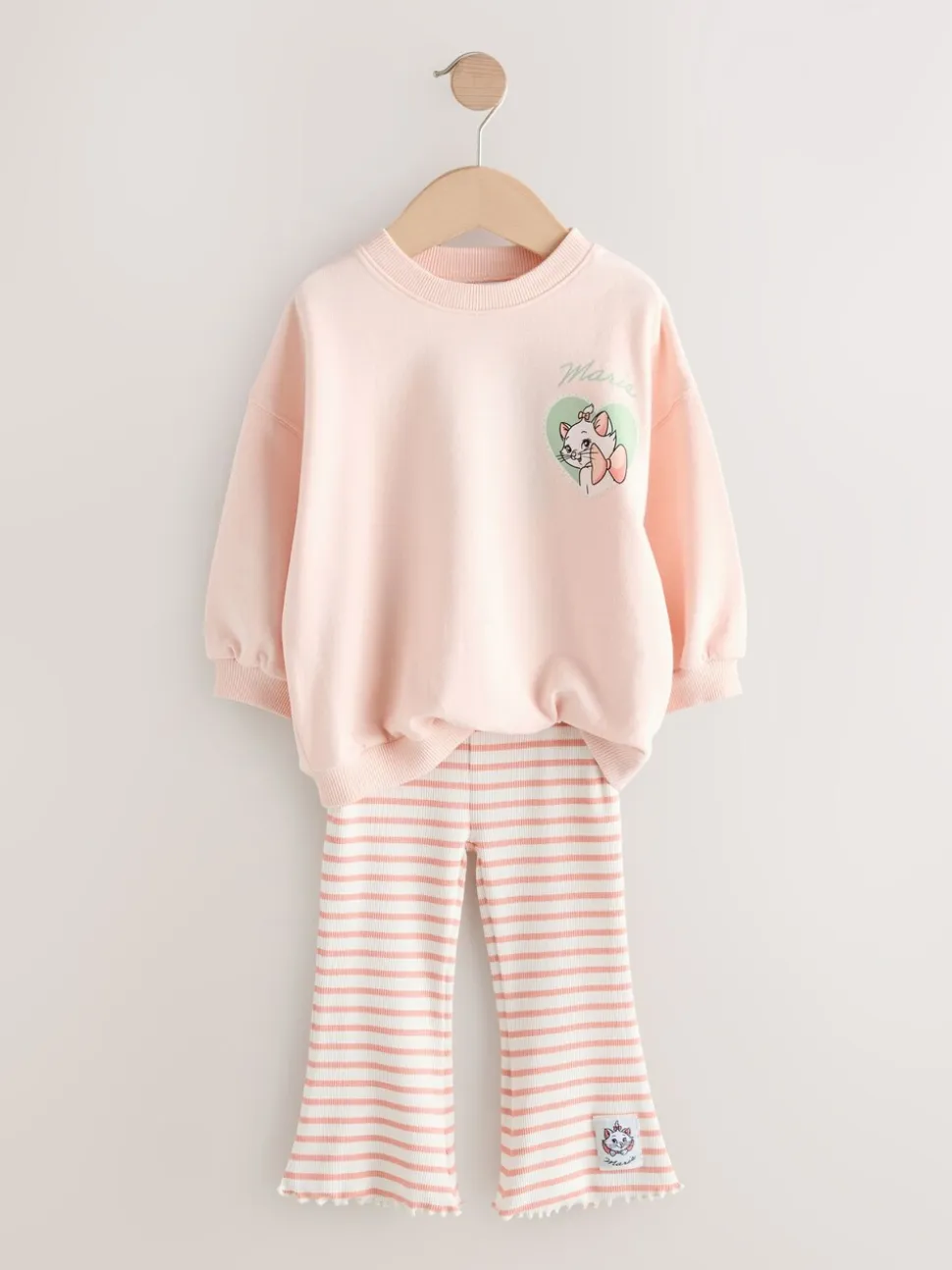 Roze - Disney Aristocats Marie top met lange mouwen en legging set (3mnd -7jr)
