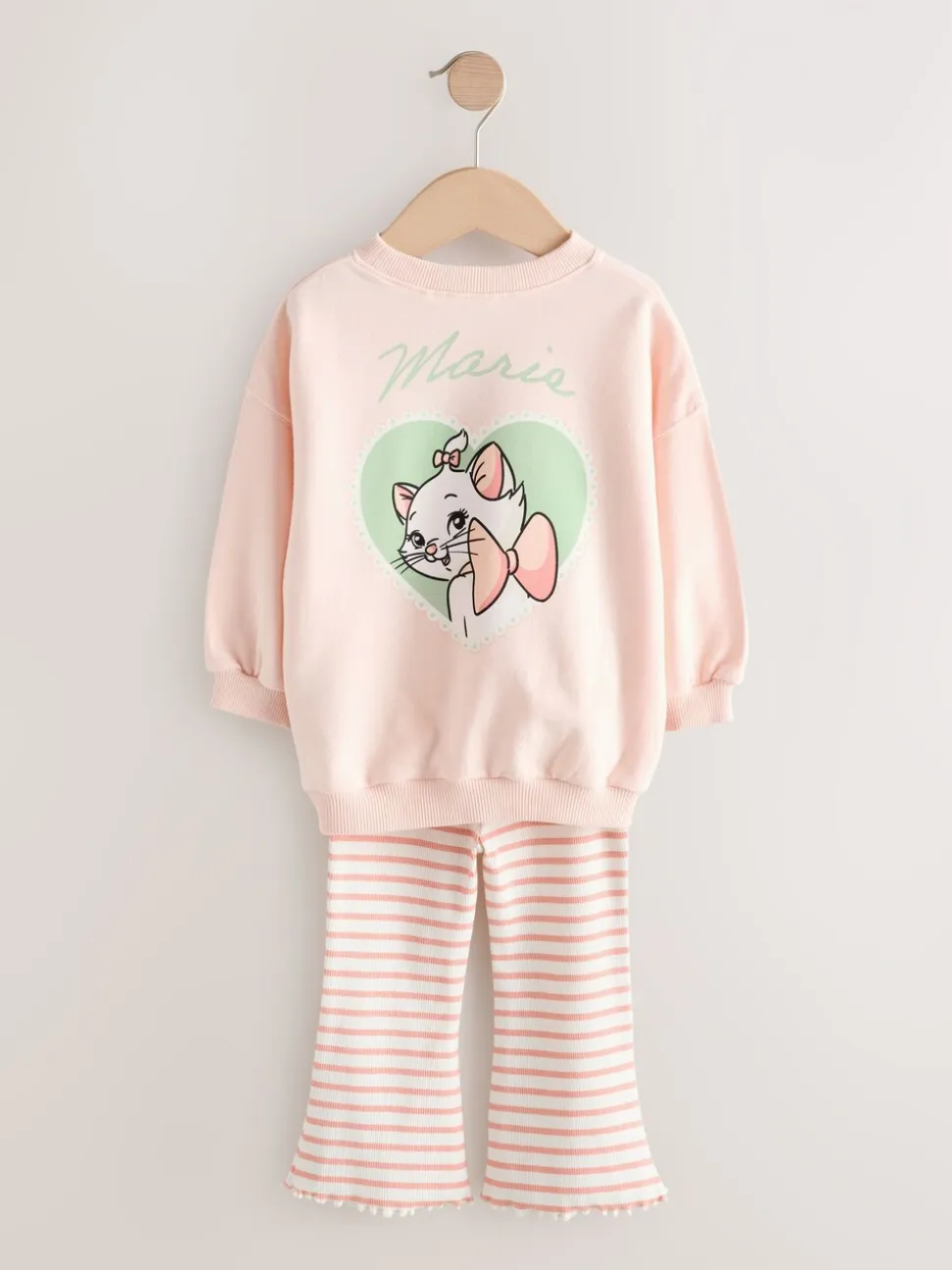Roze - Disney Aristocats Marie top met lange mouwen en legging set (3mnd -7jr)