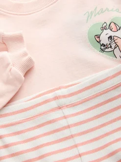 Roze - Disney Aristocats Marie top met lange mouwen en legging set (3mnd -7jr)