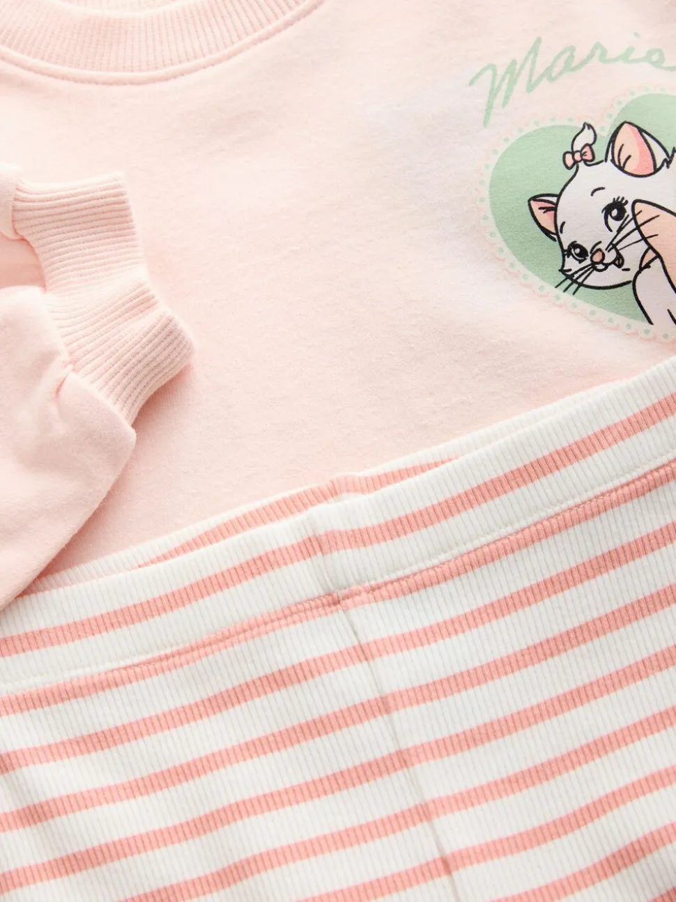Roze - Disney Aristocats Marie top met lange mouwen en legging set (3mnd -7jr)