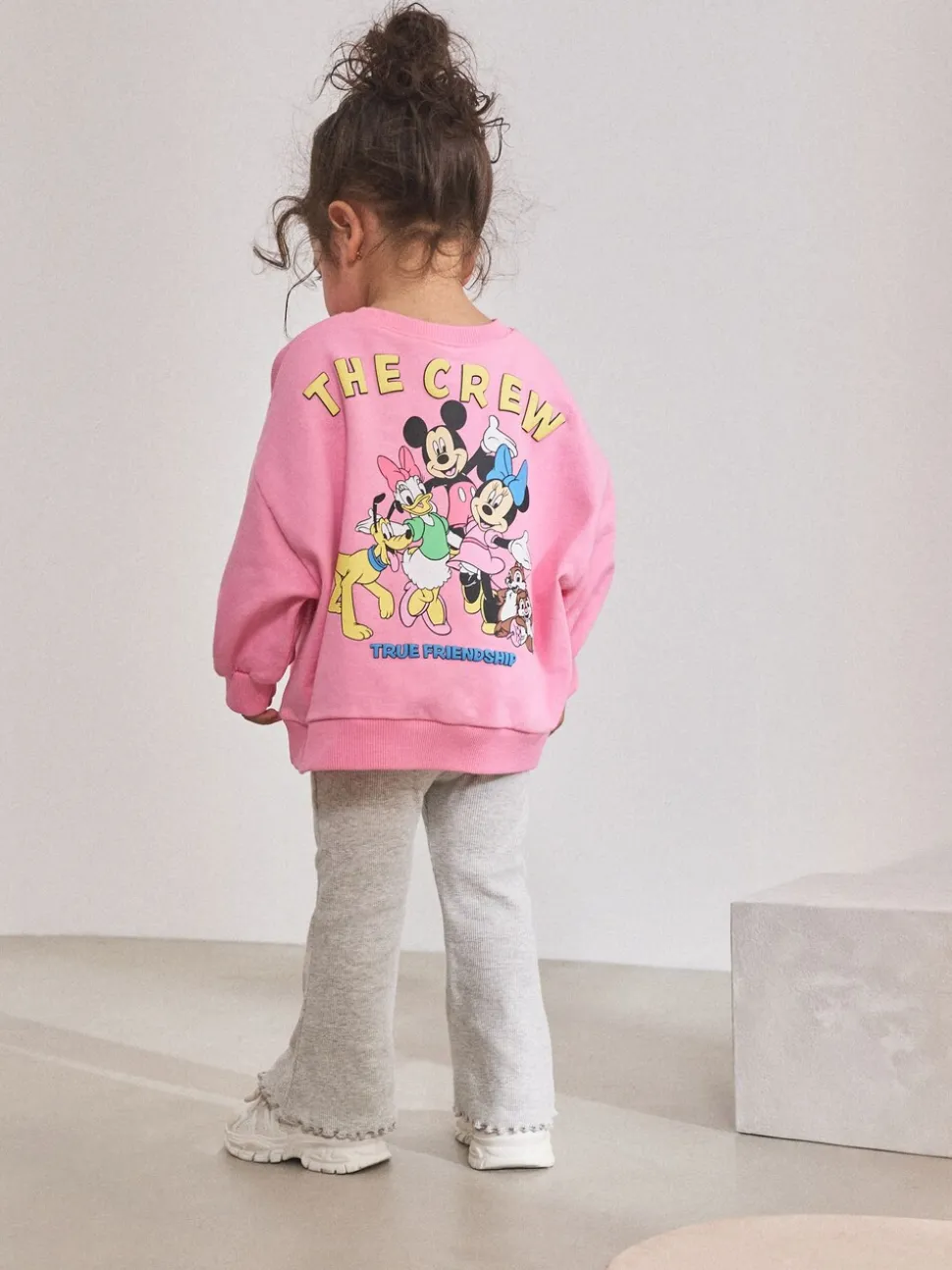 Roze - Disney Mickey Mouse and Friends set met lange mouwen top en uitlopende rok (3mnd-7jr)