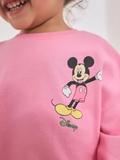 Roze - Disney Mickey Mouse and Friends set met lange mouwen top en uitlopende rok (3mnd-7jr)