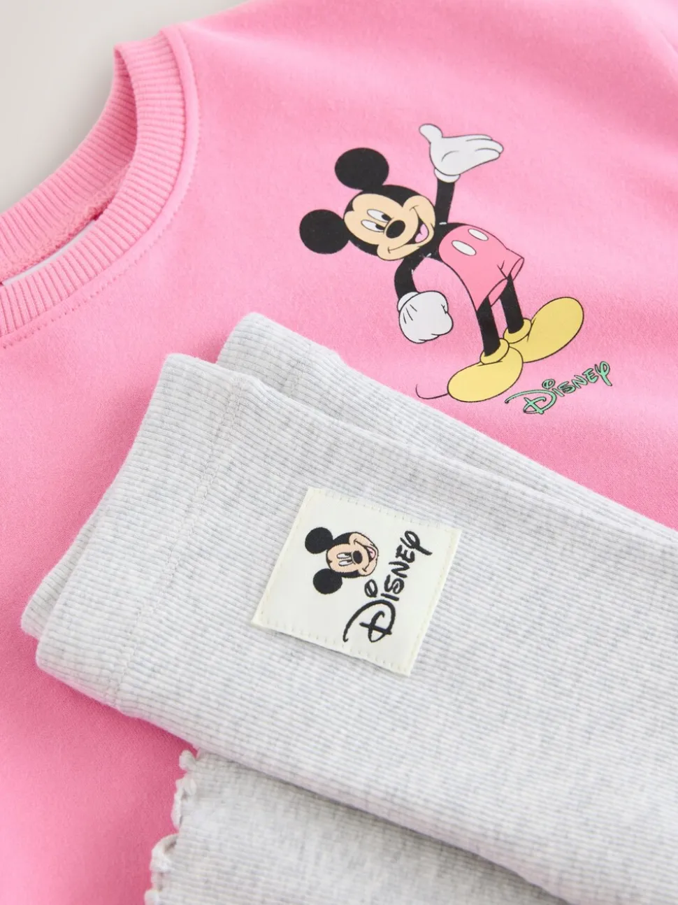 Roze - Disney Mickey Mouse and Friends set met lange mouwen top en uitlopende rok (3mnd-7jr)