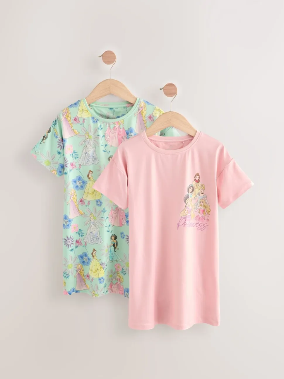 Roze - Disney Princess nachtjaponnen verpakking van 2 (2 - 12 jr)