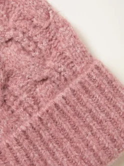 Roze - FatFace Cable Beanie
