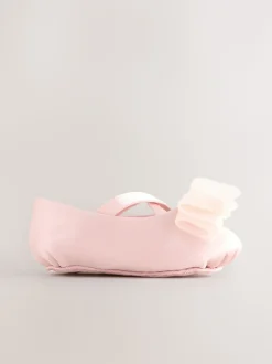 Roze - Feestelijke babyschoenen met strik (0-18mnd)