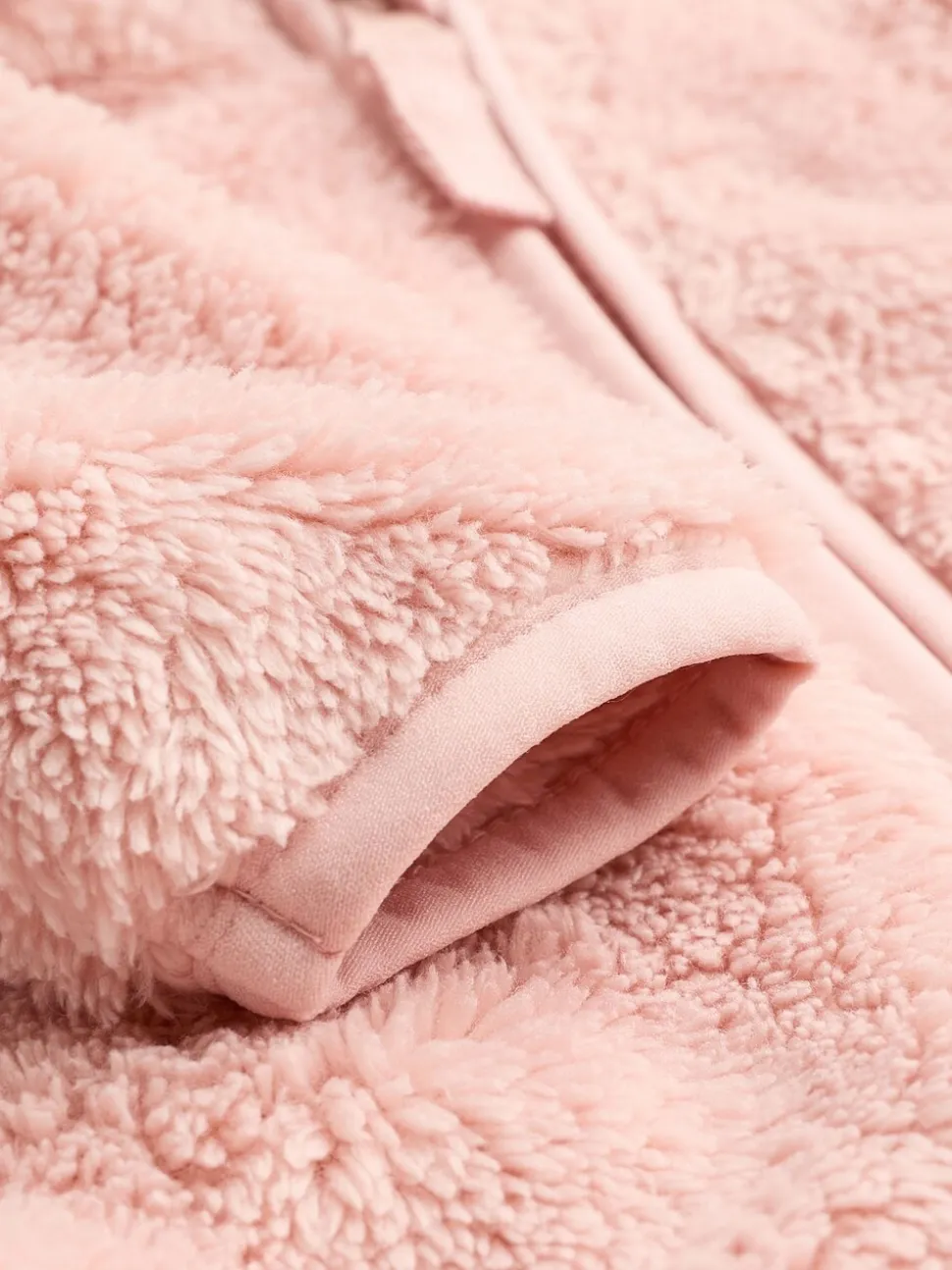 Roze - Fleece babyjack met capuchon (0mnd-2jr)