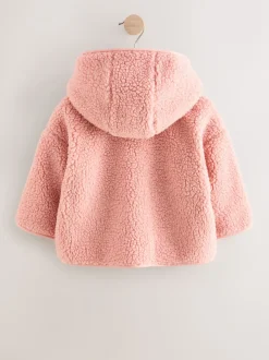 Roze - Fleece met drukknoopsluiting (3mnd-7jr)